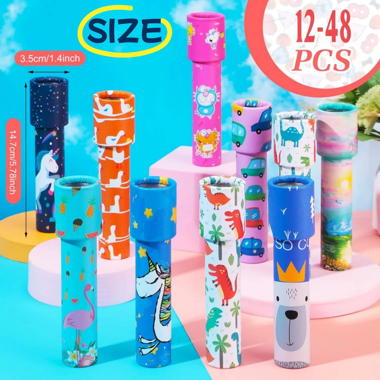 12-48pcs Classic Kaleidoscopes Kids Birthday Party Favor Vintage Educational Toy Stocking Stuffers Goodie Bag Fillers - Image 6