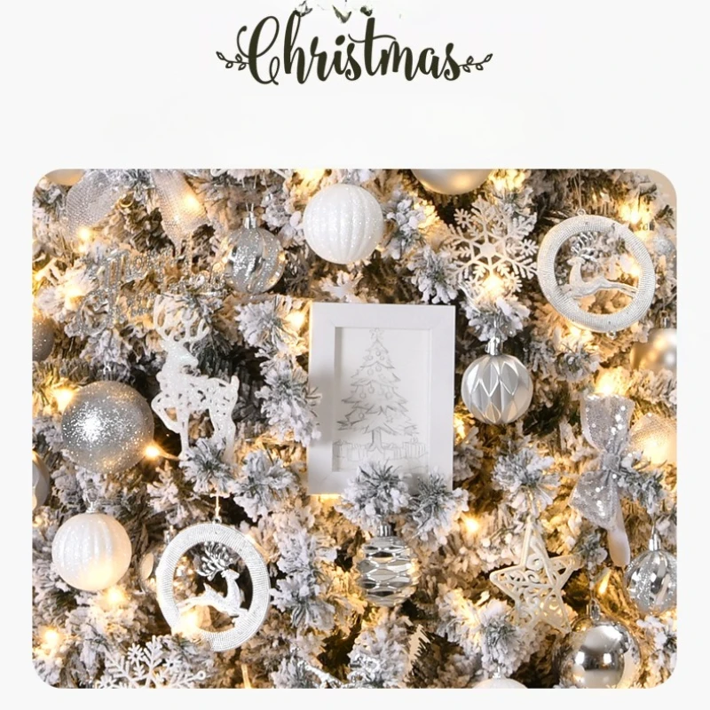 120-300cm Luxury Encrypted Snowfall Christmas Tree with Christmas Decorations Package for Home Shop Store Decorative Figurines - Image 4