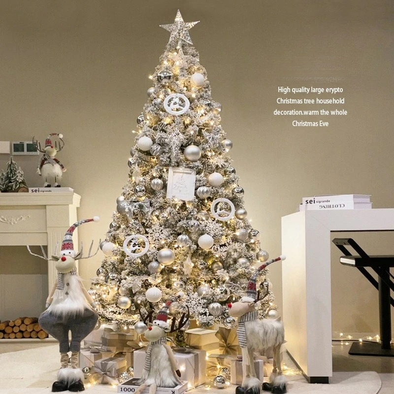 120-300cm Luxury Encrypted Snowfall Christmas Tree with Christmas Decorations Package for Home Shop Store Decorative Figurines - Image 5