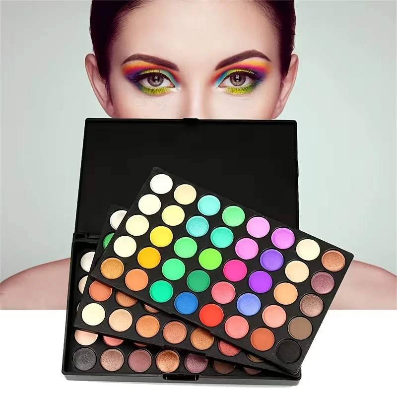 120 Color Eye Makeup,3-in-1 Eyeshadow Palette,Matte Shimmer Highly Pigmented Long Lasting Waterproof Eye Shadow for Festival - Image 6