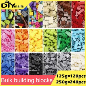 120/240PCS DIY Building Blocks Bulk Set City Classic Bricks Colorful Assembly Creative Toy Educational Interactive Toy for Kids