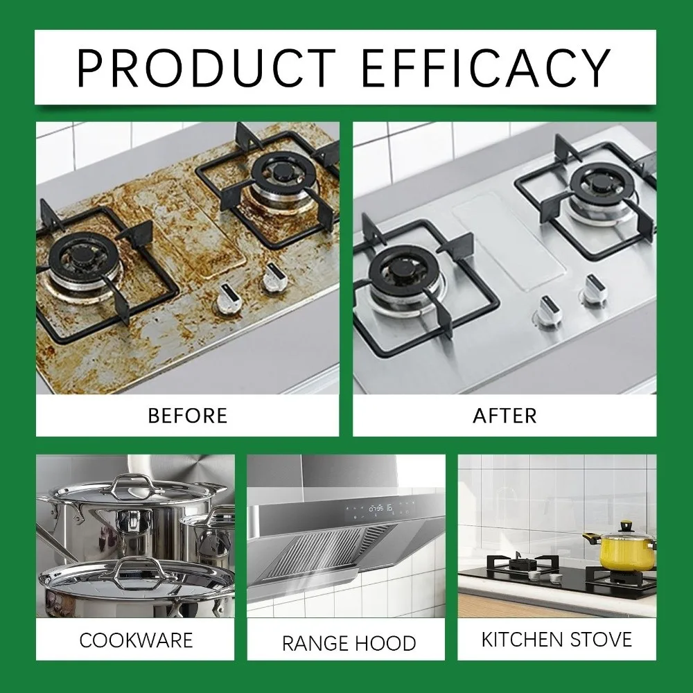 120ML Kitchen Appliance Cleaner Powerful Cleaning Non-Toxic Appliance Stain Remover Multi Purpose Degreaser Spray Cleaner