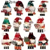 12/24/36Pcs New Year Wooden Christmas Nutcracker Pendants Christmas Tree Hanging Ornaments Creative Santa Claus Banner Gifts