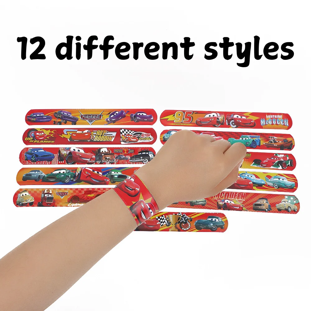 12/24/36pcs Pixar Car Slap Bracelets – Lightning McQueen Party Favors & Keepsakes for Kids’ Birthdays Christmas Stocking Stuffer - Image 5