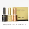 1/2/3pcs Kit Venalisa 10ml Nail Gel Polish HEMA/TPO Free Base Ultra Glossy Diamond Tempered Long Wear Top Coat Matt Gel Varnish