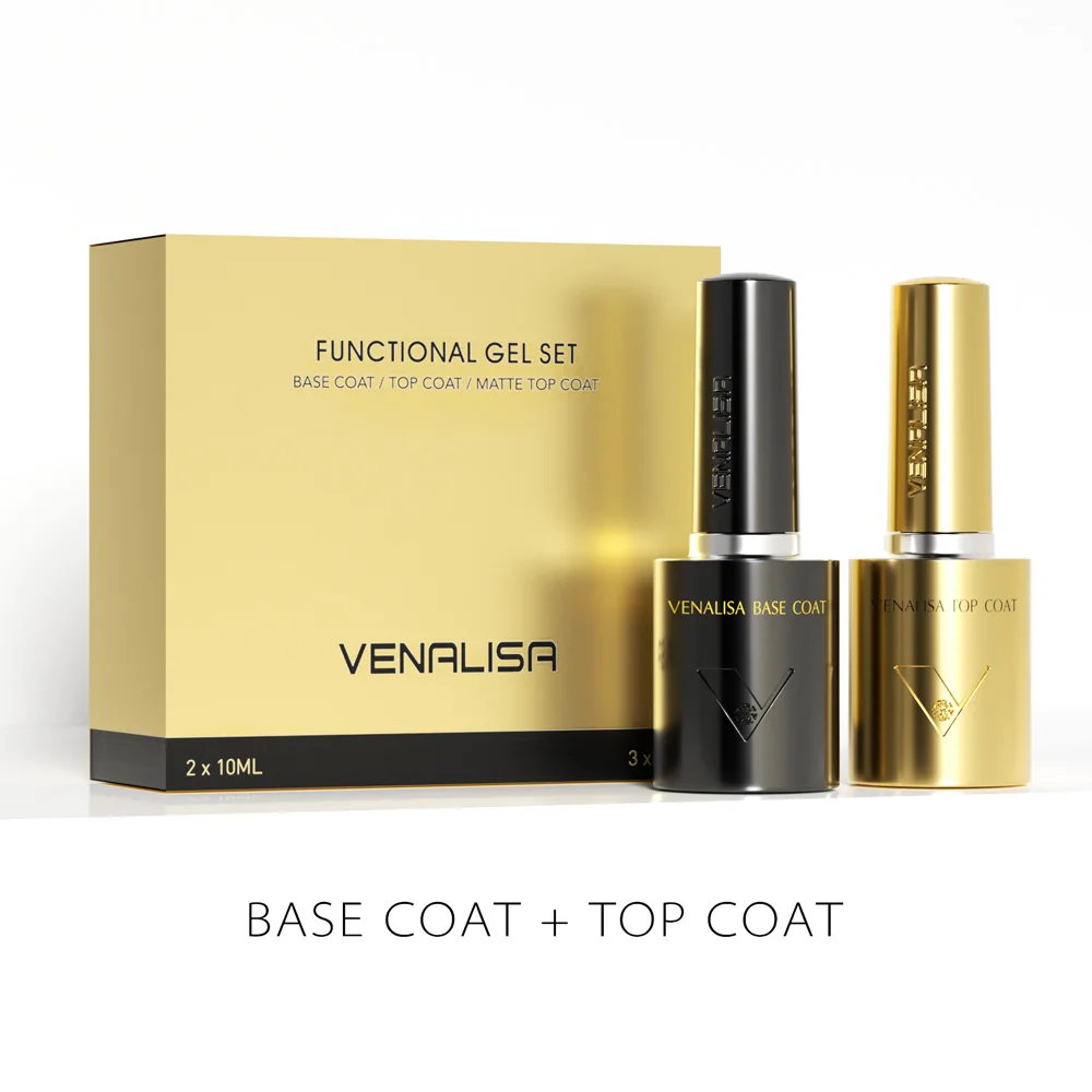 1/2/3pcs Kit Venalisa 10ml Nail Gel Polish HEMA/TPO Free Base Ultra Glossy Diamond Tempered Long Wear Top Coat Matt Gel Varnish - Image 3