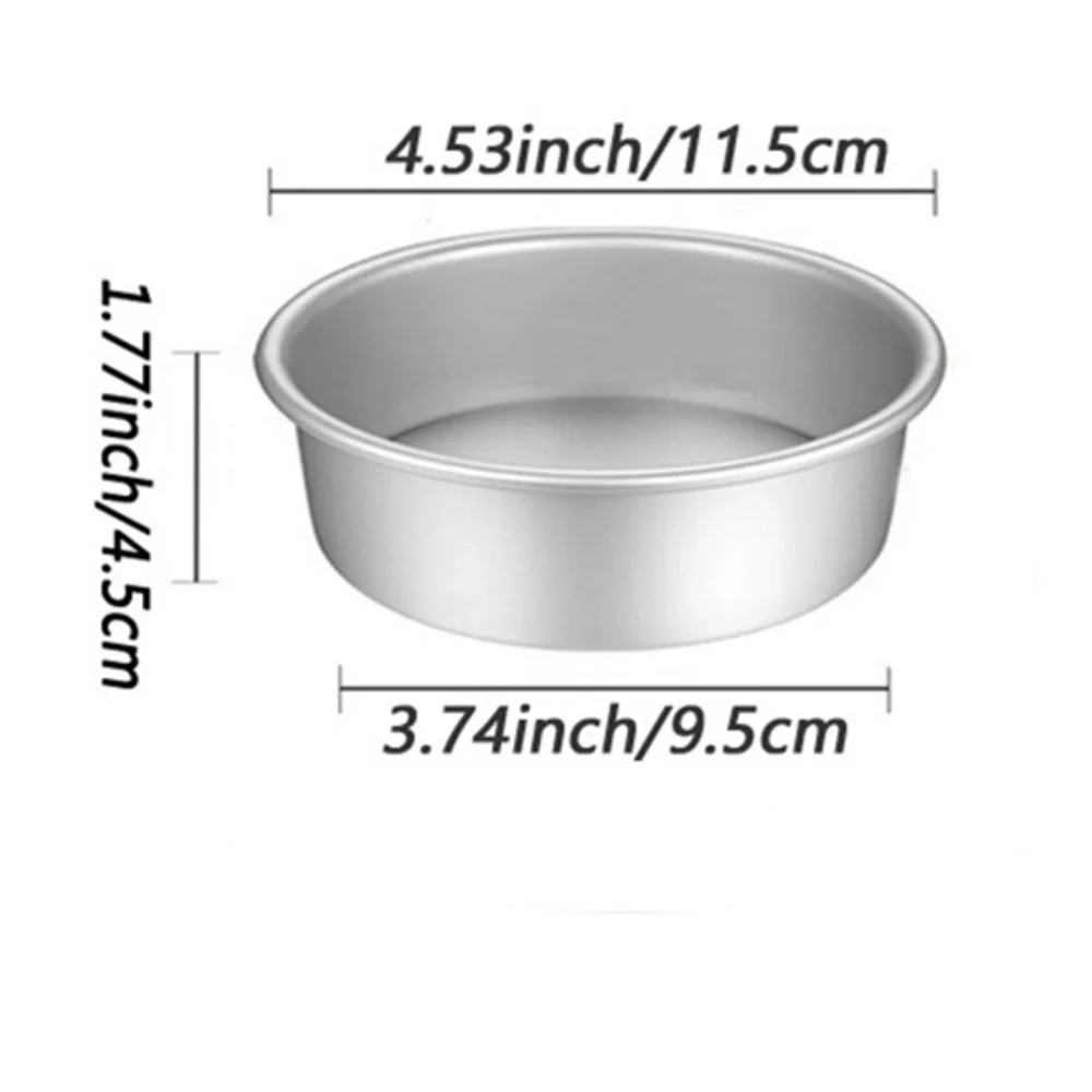 1/2/4pcs Aluminum Round Cake Pan with Removable Bottom 4inch Cake Mould Mini Cake Pan Performance Chiffon Cake Mold For Baking - Image 3