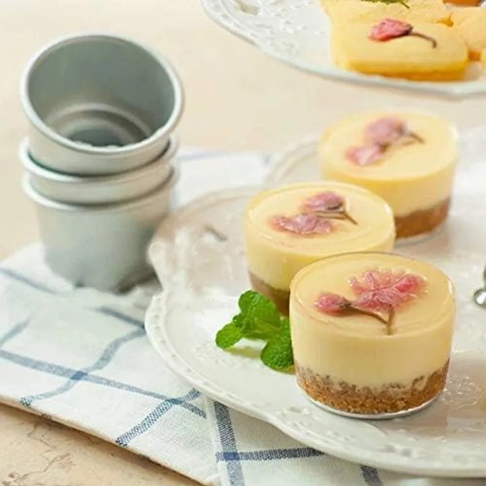 1/2/4pcs Aluminum Round Cake Pan with Removable Bottom 4inch Cake Mould Mini Cake Pan Performance Chiffon Cake Mold For Baking - Image 5