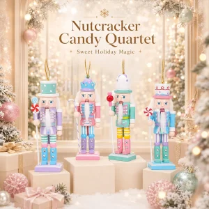 12CM Christmas Nutcracker Soldier Puppet Candy Series Combination Craft Christmas Tree Pendant Family Festival Decoration Gift