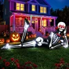12FT Inflatable Halloween Skeleton for Outdoor Decoration Yard Party Poseable Skeleton Decoration for Halloween