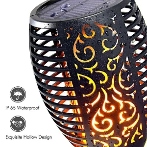 12LED Solar Flame Light Outdoor,Waterproof 12LEDs Torches Landscape Lamp for Outdoor Courtyard Garden Yard,Halloween Decorations