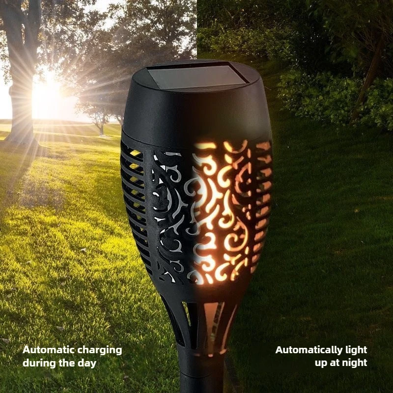 12LED Solar Flame Light Outdoor,Waterproof 12LEDs Torches Landscape Lamp for Outdoor Courtyard Garden Yard,Halloween Decorations - Image 6