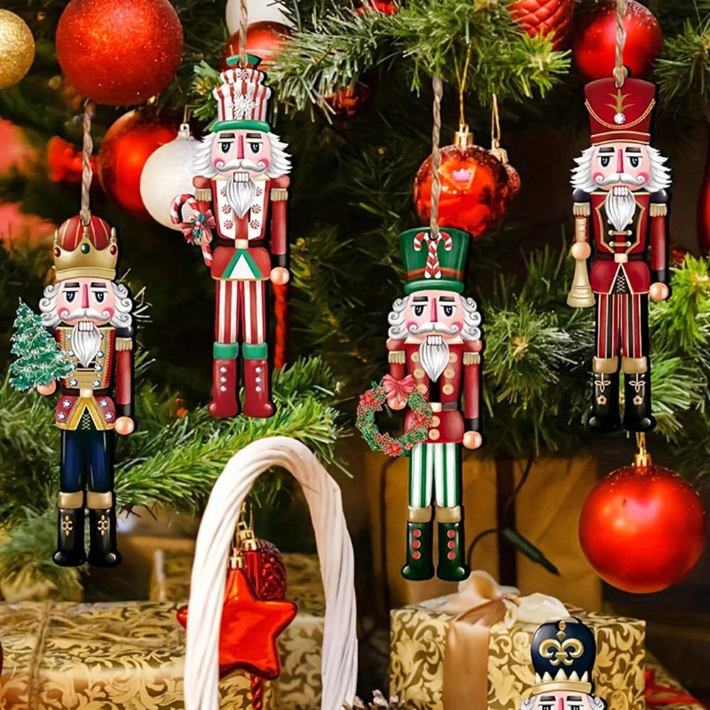 12PCS Nutcracker Wooden Decorative Set - Christmas Gift, Party Decoration And Home Decor - Image 4