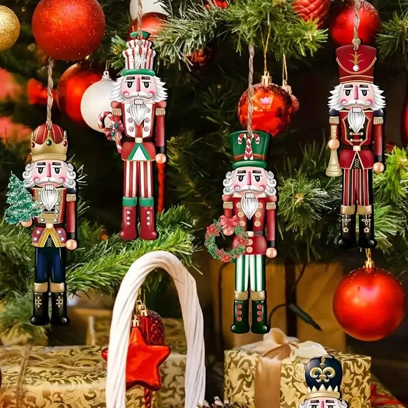 12PCS Nutcracker Wooden Decorative Set - New Year Christmas Gift, Party Decoration And Home Decor Xmas Tree Hanging Ornament - Image 4