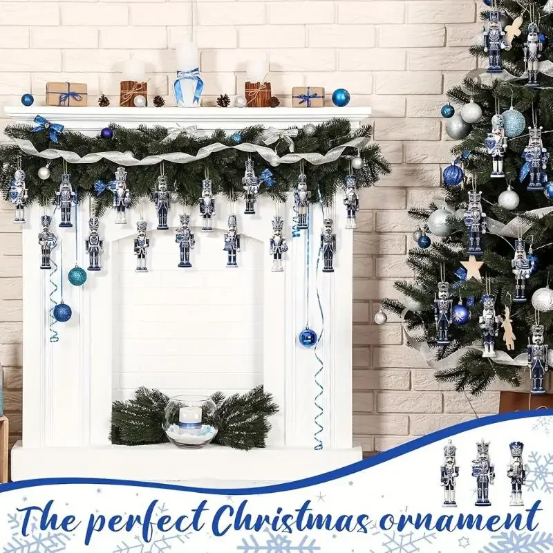 12PCS Nutcracker Wooden Decorative Set - New Year Christmas Gift, Party Decoration And Home Decor Xmas Tree Hanging Ornament - Image 3