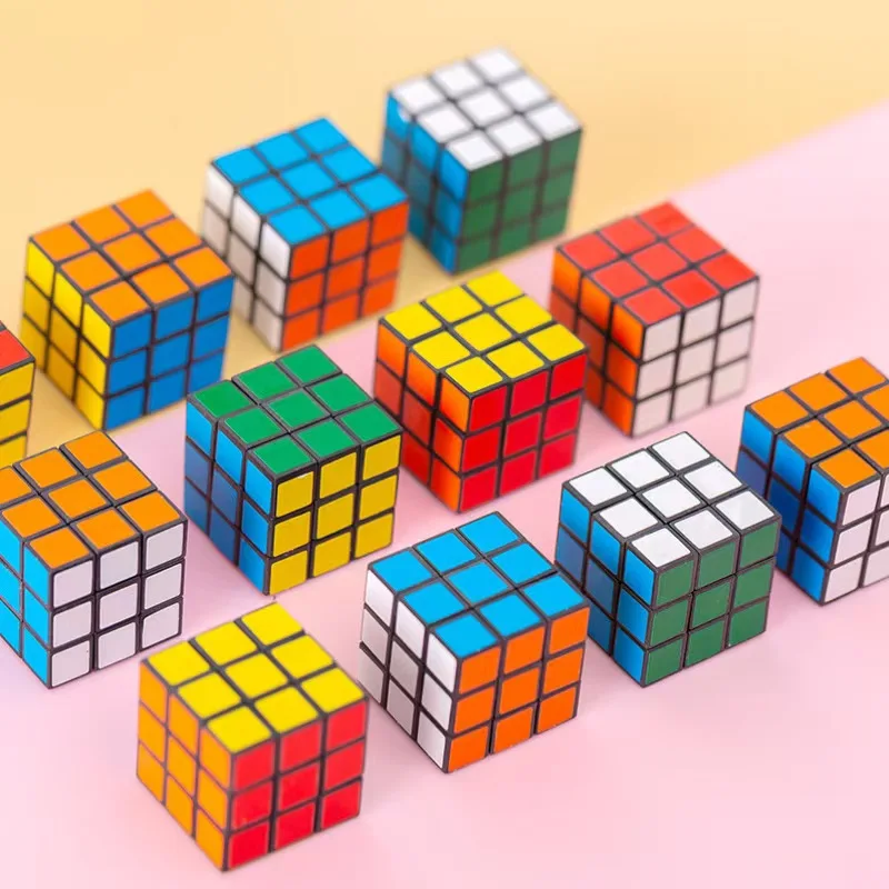 12Pcs 3cm Mini Magic Cube Children Educational Toys Kindergarten Prize Kids Birthday Party Favors Goodie Bag Pinata Fillers