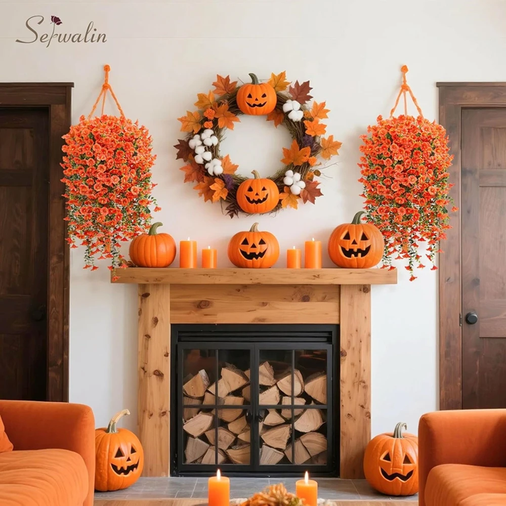 1/2Pcs Artificial Flowers Vine Morning Glory Wedding Home Room Table Festival Decor Halloween Outdoor Yard Garden Arch DIY Gifts - Image 4