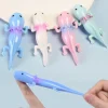 12Pcs Colorful Marine Animal Axolotl TPR Finger Catapult Slingshot Antistress Toys for Kids Birthday Party Favors Goodie Bag