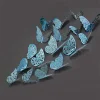 12Pcs/Set 3D Indigo Hollow Butterfly Wall Sticker Decoration Living Room Window Home Decor Wedding Butterflies Decals Stickers