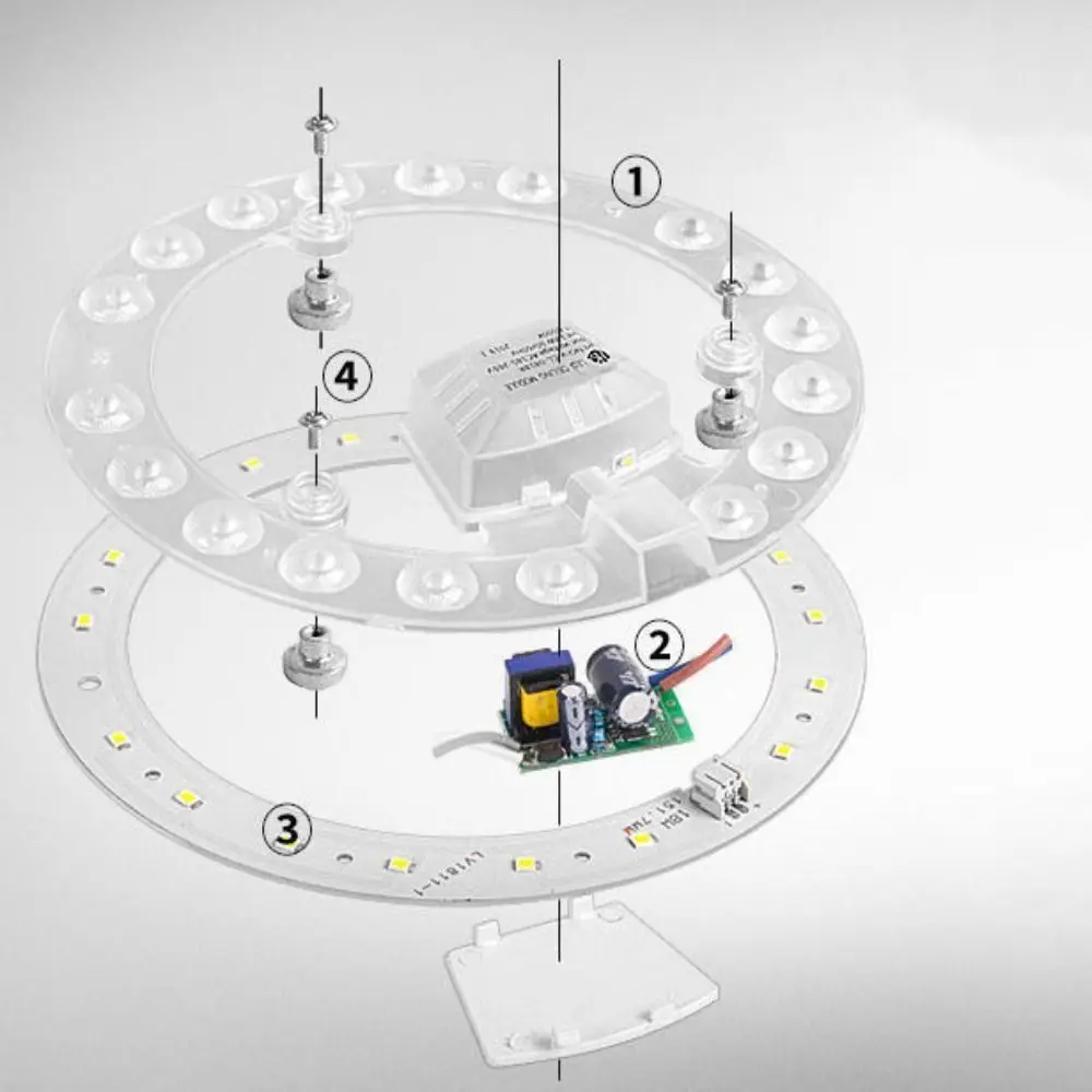 12W 18W 24W 36W 48W 72W Ceiling Lights Durable Round Led Module Ceiling Lamp Dimmable Convenient Led Panel Light Office - Image 3