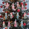 12pcs Christmas Nutcracker Soldier Wooden Pendant Xmas Tree Hanging Ornament 2025 Navidad Decoration for Home 2026 New Year Gift