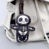 1/2pcs Halloween Funny Skull Mummy Plush Toy Creative Stuffed Doll Keychain Bag Pendant Key Hanging Decor Fun Holiday Gifts