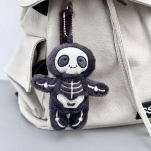 1/2pcs Halloween Funny Skull Mummy Plush Toy Creative Stuffed Doll Keychain Bag Pendant Key Hanging Decor Fun Holiday Gifts
