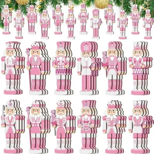 12pcs Nutcracker Soldier Pendant Wooden Character Ornament Christmas Tree Decoration Xmas Gifts Hanging Home Decor Accessories