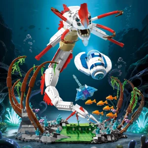 1355pcs Death Kraken Building Blocks Desktop Decoration Collection Reaper Kraken Assembly Model Bricks Toys for Adults Gifts