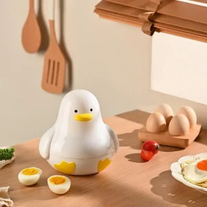 1/4 Eggs Cartoon Duck Shape Microwave Egg Steamer Boiler Cooker Easy Quick Hard Or Soft Boiled Kitchen Cooking Tools Accessories