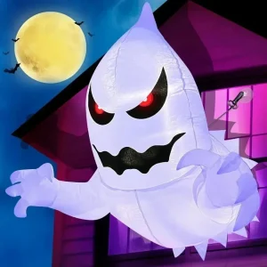 140cm Halloween Ghost Scary Inflatable Giant Blow Up Foldable Phantom Unique Coming Party Outside Yard Garden Lawn Decor Prop