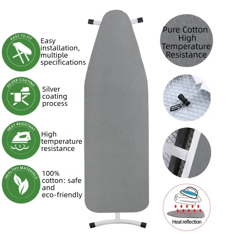 140x50cm Heavy Duty Ironing Board Cover Elastic Edge Heat Reflective Ironing Board Padding Home Ironing Tools TYB002 - Image 2
