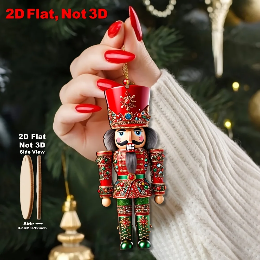 14/28pcs Nutcracker Soldier Christmas Wooden Hanging Decors Wood Gift Xmas Pendant Christmas Party Supplies Home Decor Christmas - Image 4
