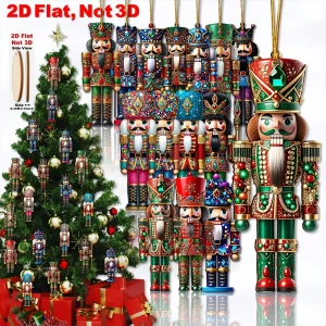 14/28pcs Nutcracker Soldier Christmas Wooden Hanging Decors Wood Gift Xmas Pendant Christmas Party Supplies Home Decor Christmas