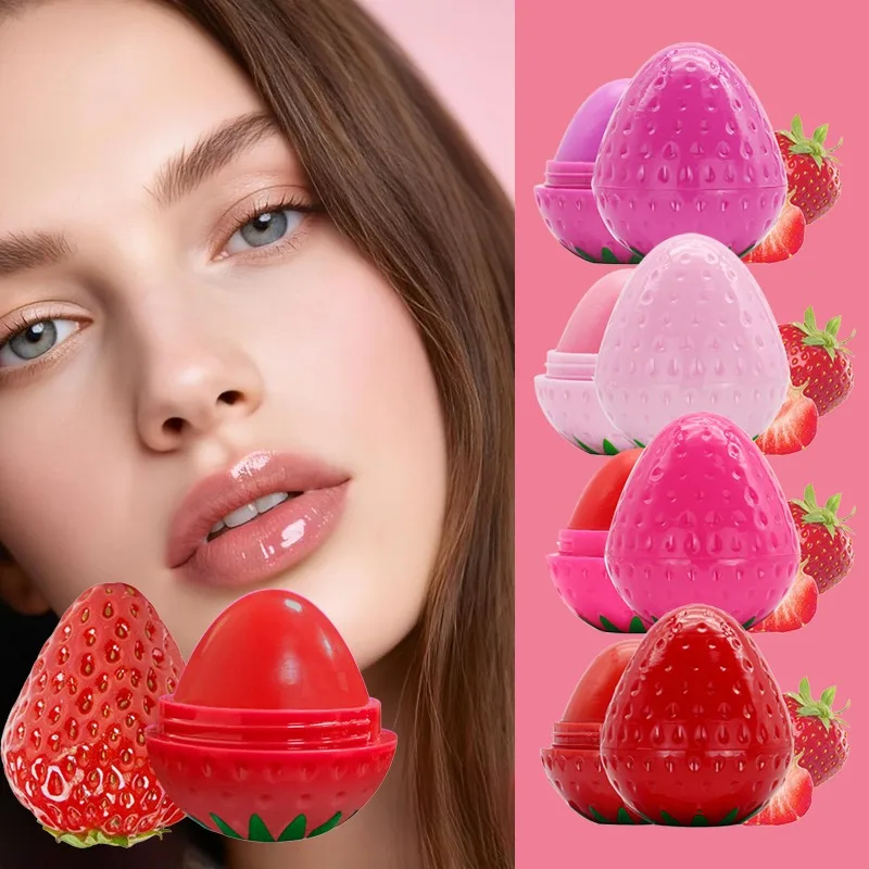 1/4Pcs Strawberry Lip Balm Long-Lasting Moisturizing Repair Hydrating Red Lipstick Cute Fruits Repairs Dry Lips Care Cosmetics - Image 3
