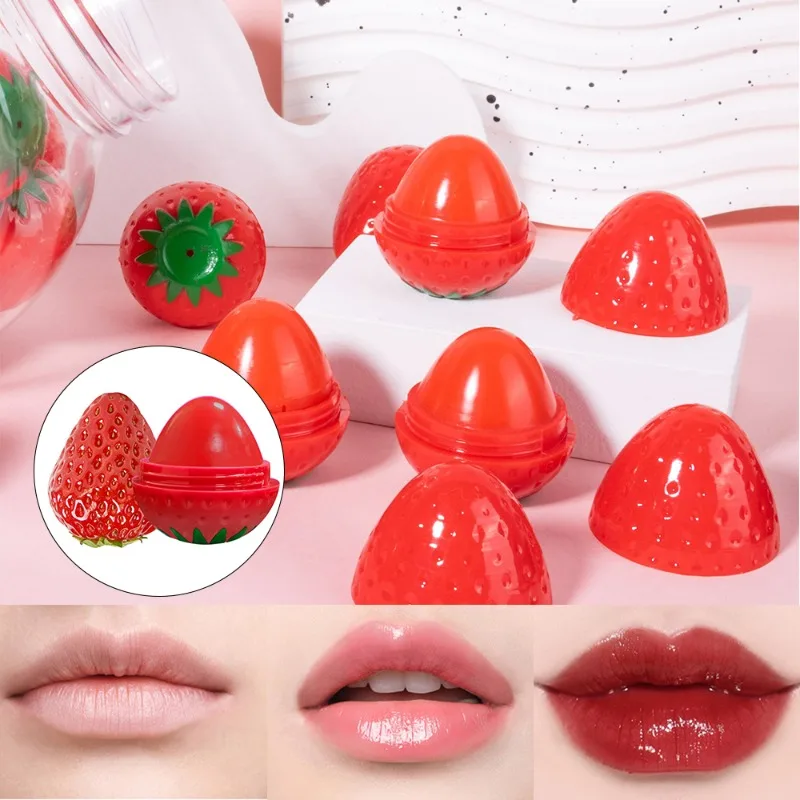 1/4Pcs Strawberry Lip Balm Long-Lasting Moisturizing Repair Hydrating Red Lipstick Cute Fruits Repairs Dry Lips Care Cosmetics - Image 6