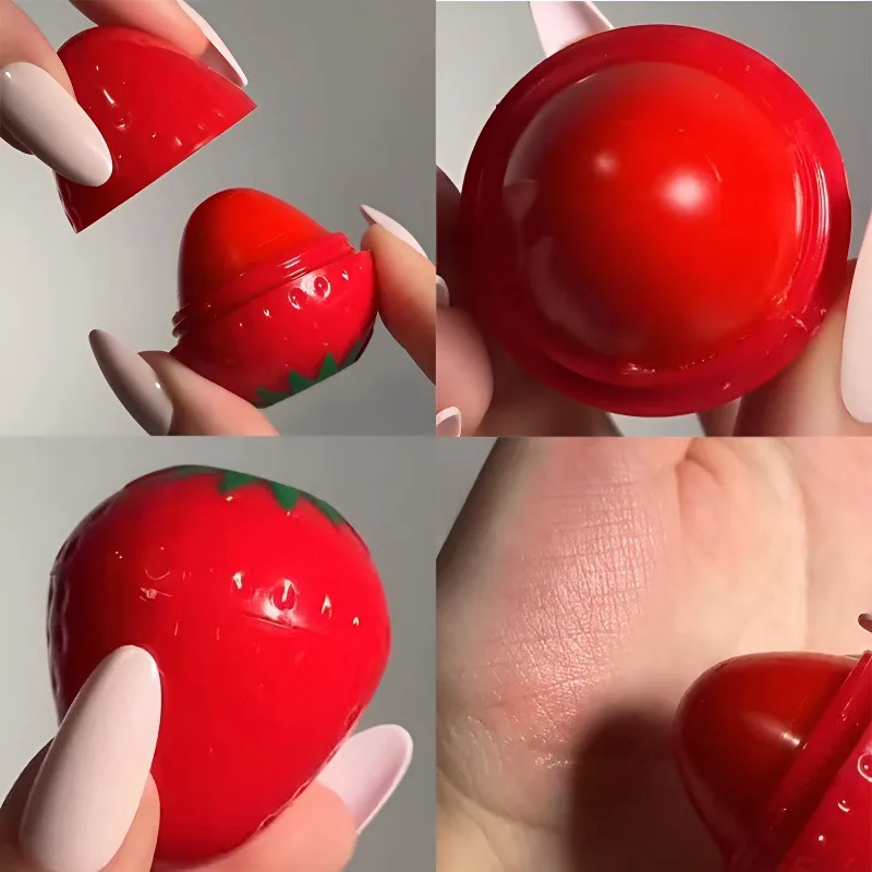 1/4Pcs Strawberry Lip Balm Long-Lasting Moisturizing Repair Hydrating Red Lipstick Cute Fruits Repairs Dry Lips Care Cosmetics - Image 4