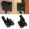 1/4pc Punching Wardrobe Door Bolt Latch Drawer Lock Safety Stainless Steel Cupboard Door Latch Lock Home Furniture Hardware