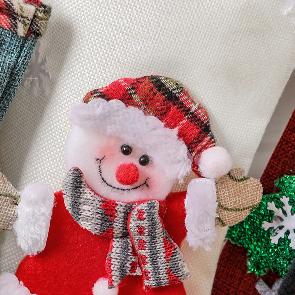 1/4pcs Christmas Stockings Large Capacity Cute Santa Claus/Snowman/Bear/Elk Gift Bags for Xmas Tree Hanging Ornaments Home Decor - Image 3