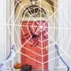 150/250cm Black White Spider Web Giant Stretchy Cobweb For Home Bar Garden Haunted House Horror Props Halloween Party Decoration