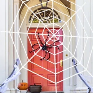 150/250cm Black White Spider Web Giant Stretchy Cobweb For Home Bar Garden Haunted House Horror Props Halloween Party Decoration
