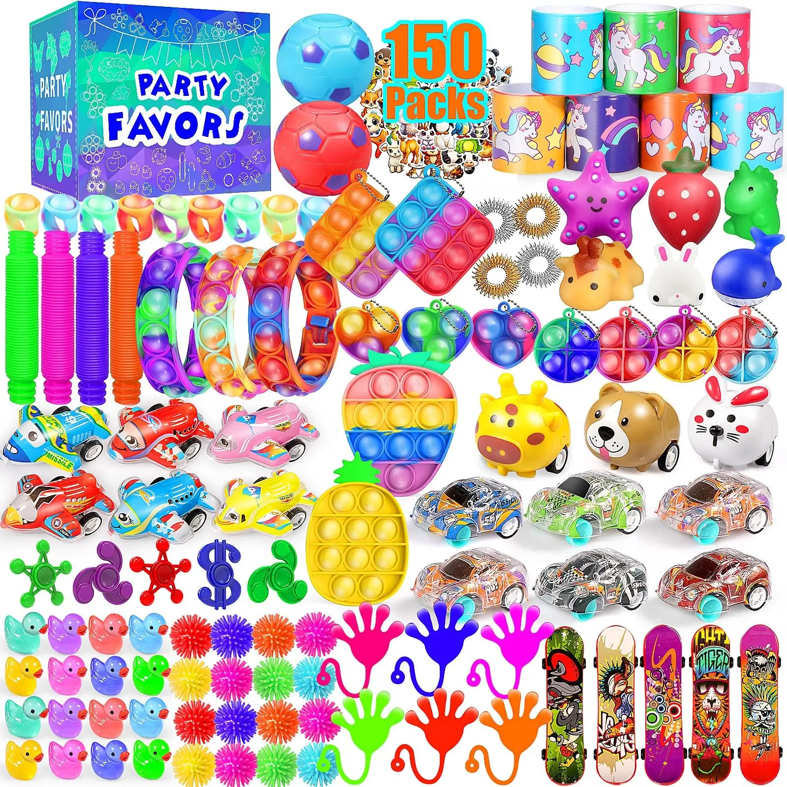 150/300pcs Party Favors for Kids Goodie Bags Fillers Popular Fidget Toys for Kids Birthday Party, Prizes Bulk,Stocking Stuffers - Image 5