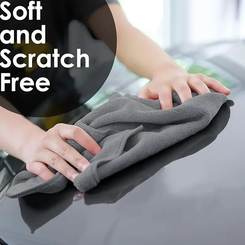1/50pcs Gray Bamboo Charcoal Thickened Super Absorbent Dishcloth Oil Resistant Kitchen Wipes Microfiber Cleaning Cloths - Image 5