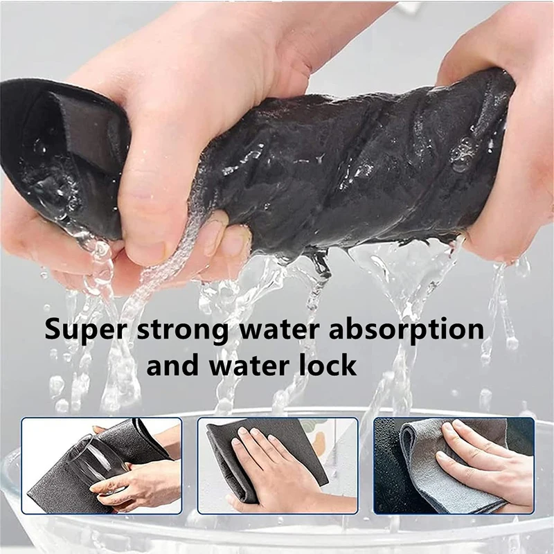 1/5/10Pcs Thickened Magic Cleaning Glass Cloth Reusable Microfiber Glass Windows Streak Free Reusable All-Purpose Cleaning Cloth - Image 5