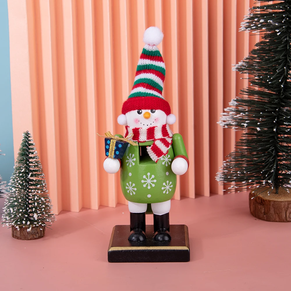 15CM Snowman Gingerbread Nutcracker Puppet Soldier Christmas Ornament Pendant Home Creative Arts Crafts Ornament Holiday Gifts - Image 6