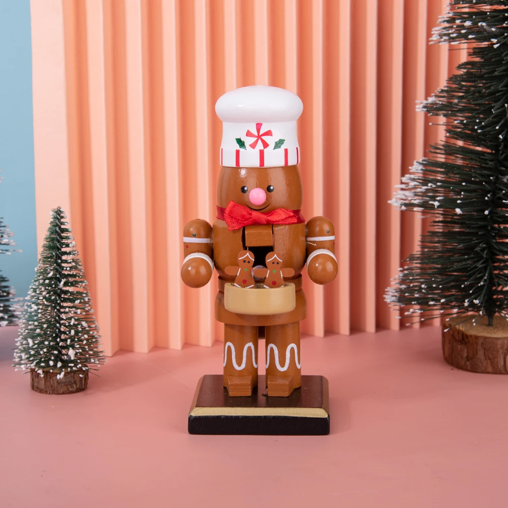 15CM Snowman Gingerbread Nutcracker Puppet Soldier Christmas Ornament Pendant Home Creative Arts Crafts Ornament Holiday Gifts - Image 5