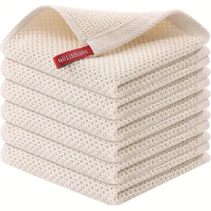 1/5pcs Towel Soft Absorbent Dishcloth Kitchen Dish Rags Honeycomb Breathable Face Wash Towel Household Cleaning Wash Cloth