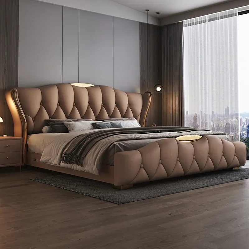 180X200cm complete bedroom furniture king set headboards double full marriage bedrooms cheap full size queen bed cadre de lit - Image 2