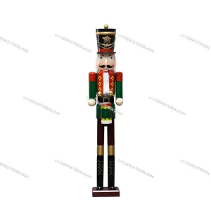180cm 6ft Classic Life Size Wooden Cascanueces 6 Feet Nutcracker Soldier for New Year Ornament