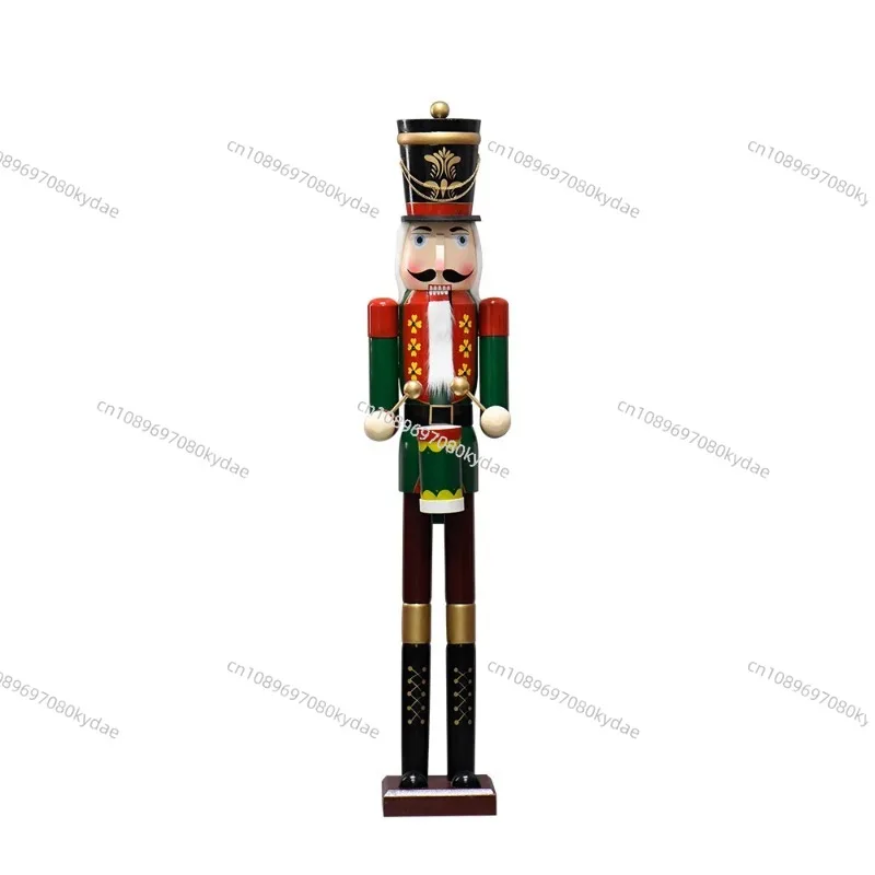 180cm 6ft Classic Life Size Wooden Cascanueces 6 Feet Nutcracker Soldier for New Year Ornament